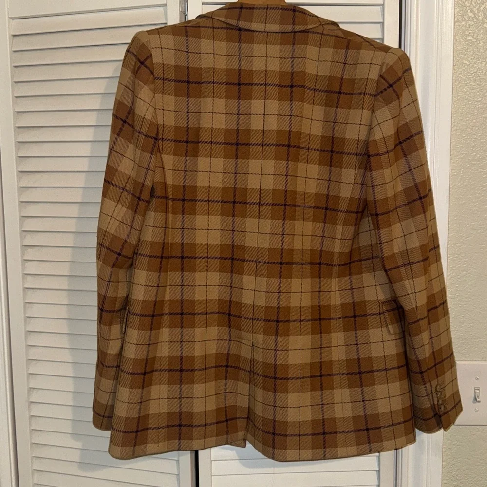 Aritzia Wilfred Margaux Blazer in Tan Plaid - 4 - Picture 6 of 7